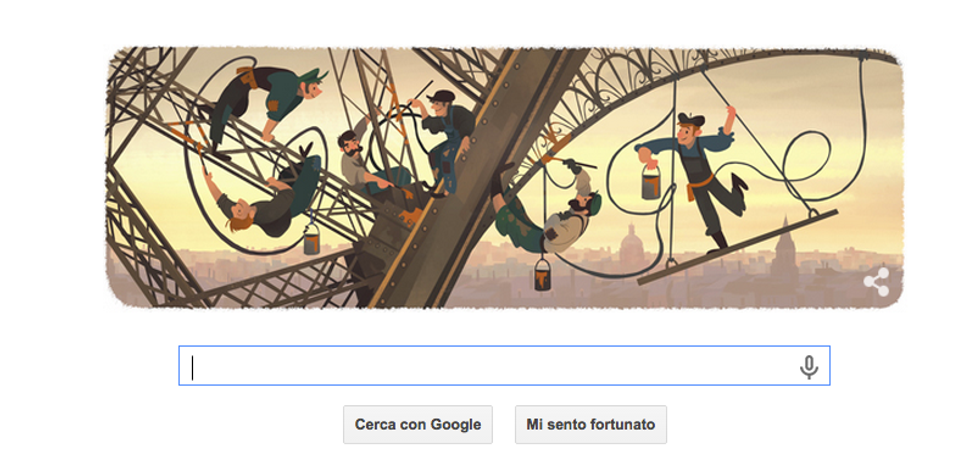 Google doodle: l'inaugurazione della Torre Eiffel