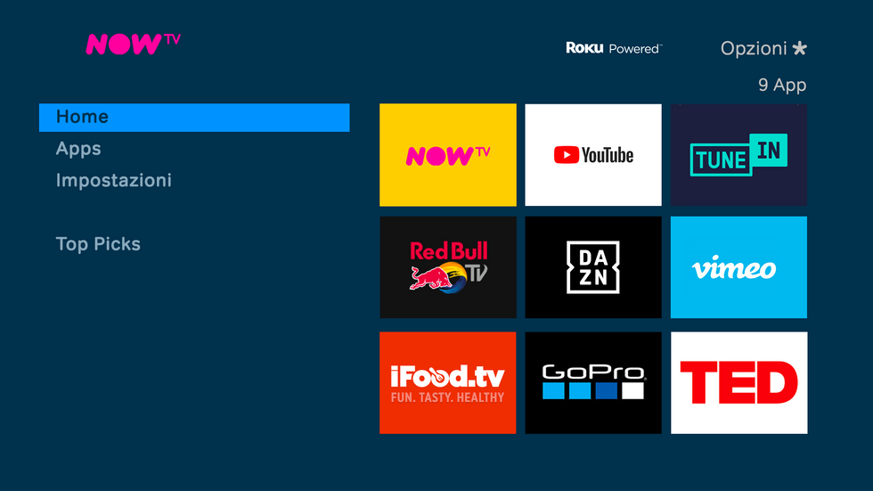 Su NOW TV Smart Stick e NOW TV Box è disponibile anche l'app DAZN