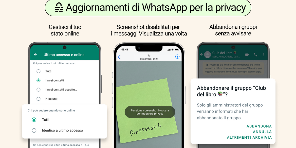 Più privacy e rimedi per gli errori, ecco come cambia WhatsApp