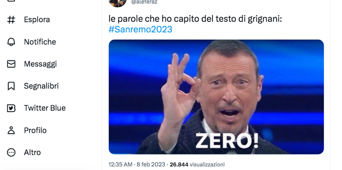 I meme più divertenti sul festival di Sanremo