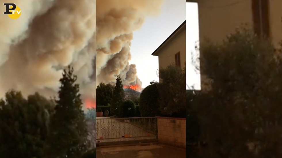 incendio Monte Serra video