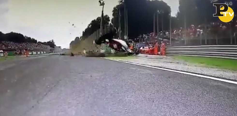 Incidente Ericcson nel circuito di Monza video