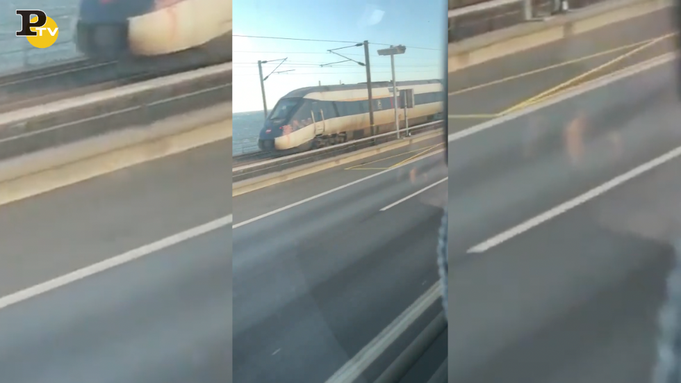 incidente ferroviario treno Danimarca ponte video