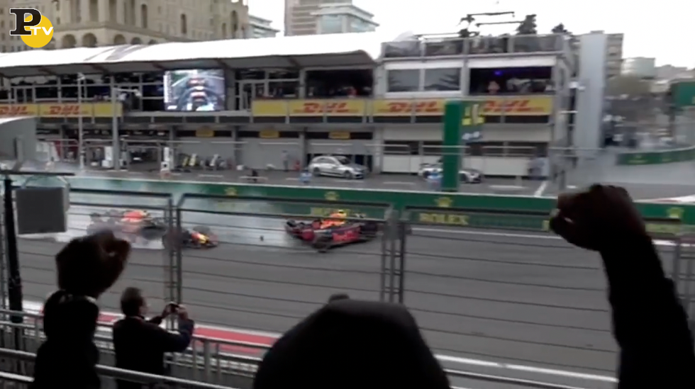 Incidente Ricciardo Verstappen Baku Formula 1 video