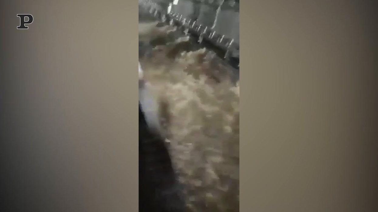 Inondazioni in Cina, catena umana per salvare le persone nella metro | video