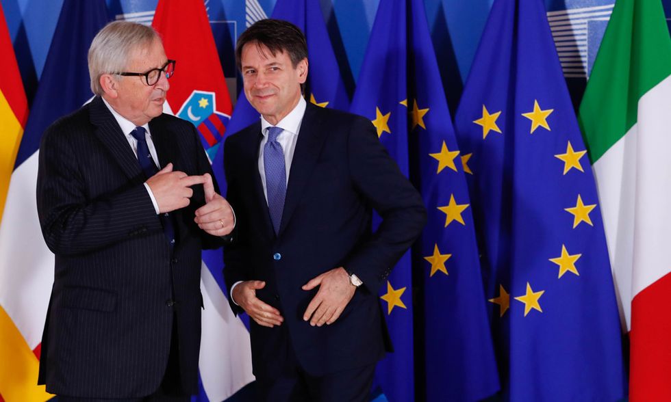 Jean-Claude Juncker e Giuseppe Conte