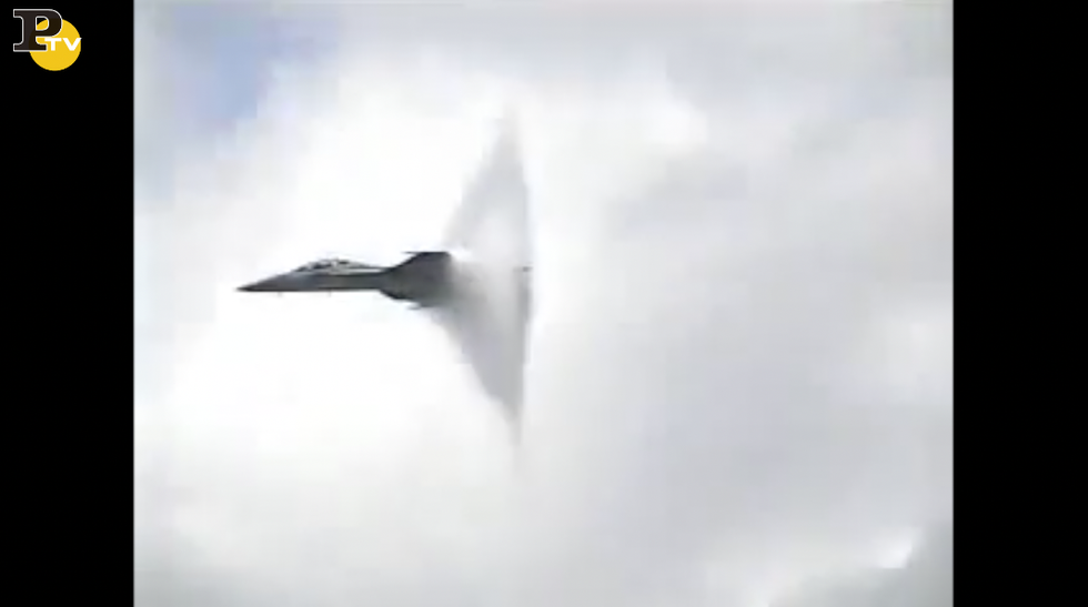jet supera muro suono barriera video