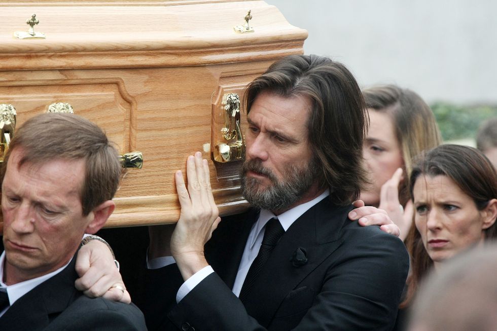 Jim Carrey al funerale di Cathriona White