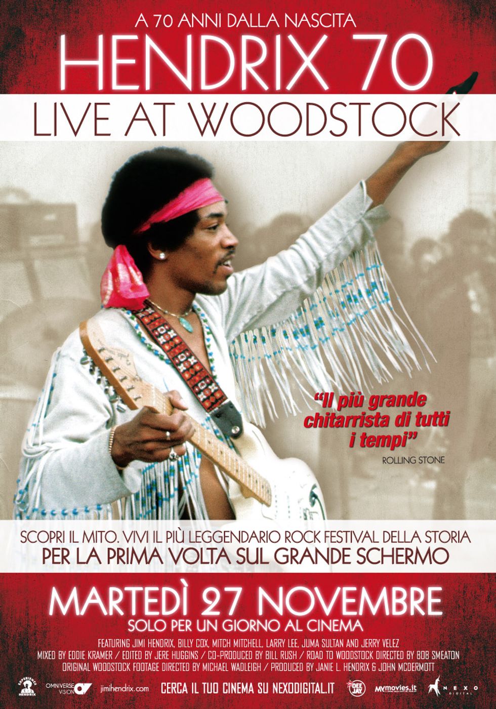 Jimi Hendrix a Woodstock, al cinema per ricordare i 70 anni della nascita