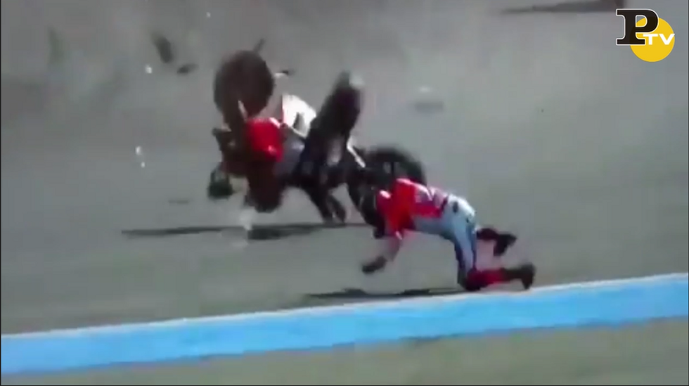 Jorge Lorenzo caduta Moto GP video