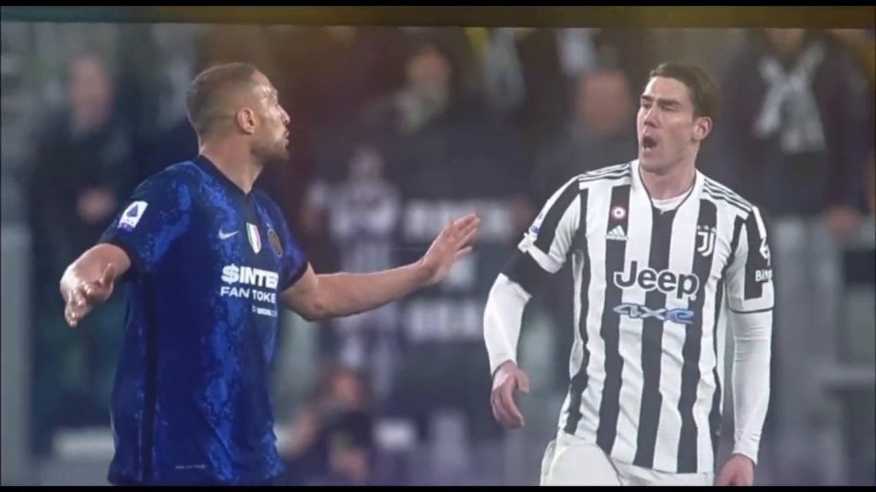 Juventus-Inter: la clamorosa simulazione di Vlahovic | Video