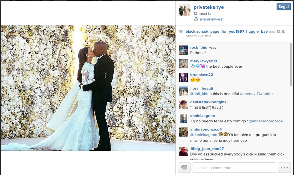Kim Kardashian e Kanye West per il primo anniversario si regalano un matrimonio