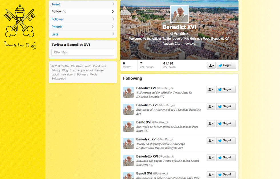 Il Papa su Twitter: e scoppia l'ironia del web