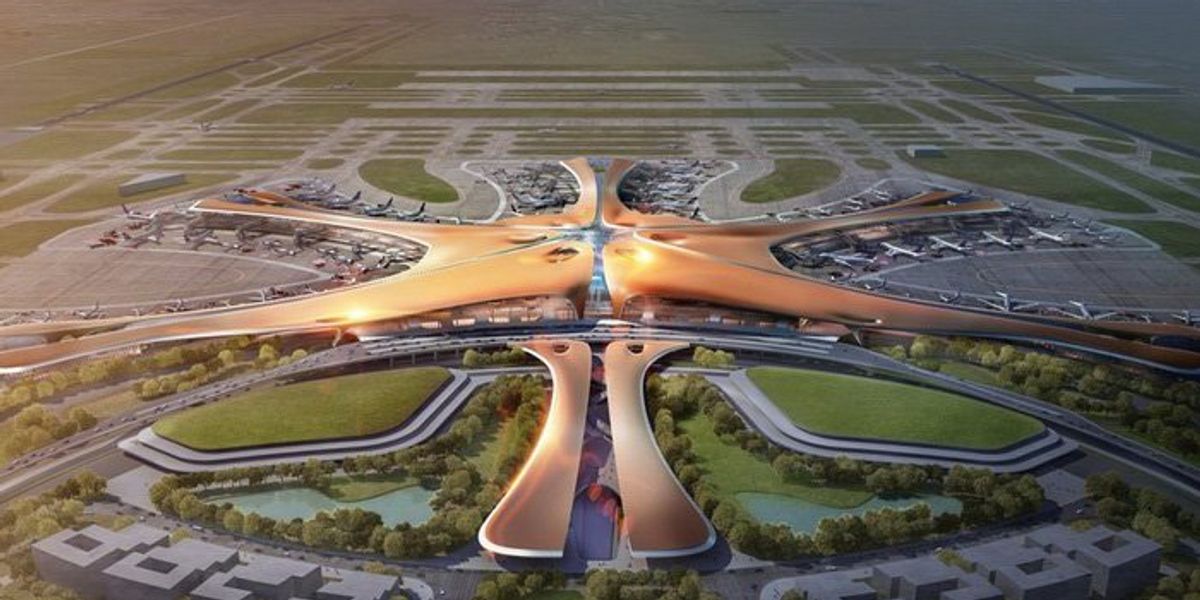 L'aeroporto di Pechino progettato dall'architetto Zaha Hadid
