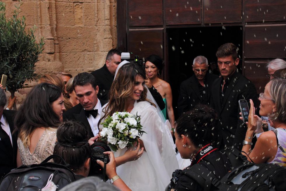 Elisabetta Canalis sposa in bianco