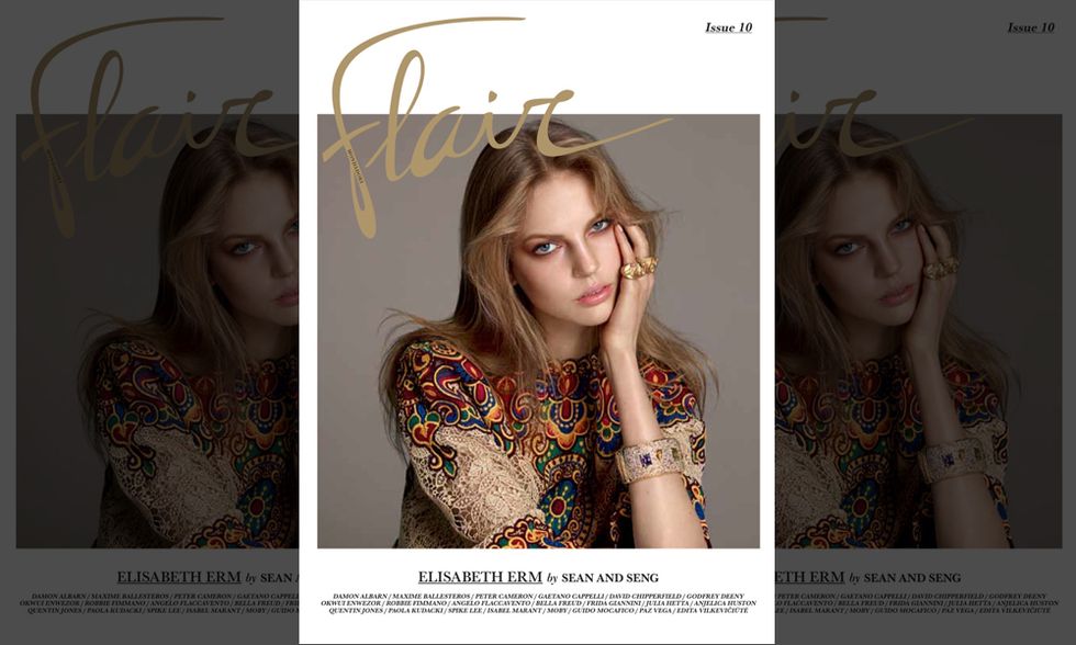 La top model Elisabeth Erm è la protagonista della copertina del nuovo Flair