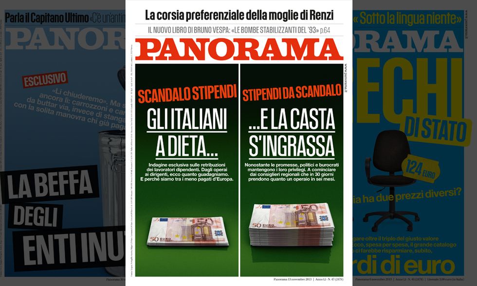 Panorama: gli stipendi grassi dei politici e quelli magri degli italiani