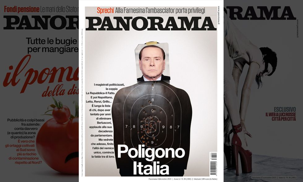 Panorama: decadenza Berlusconi - poligono Italia