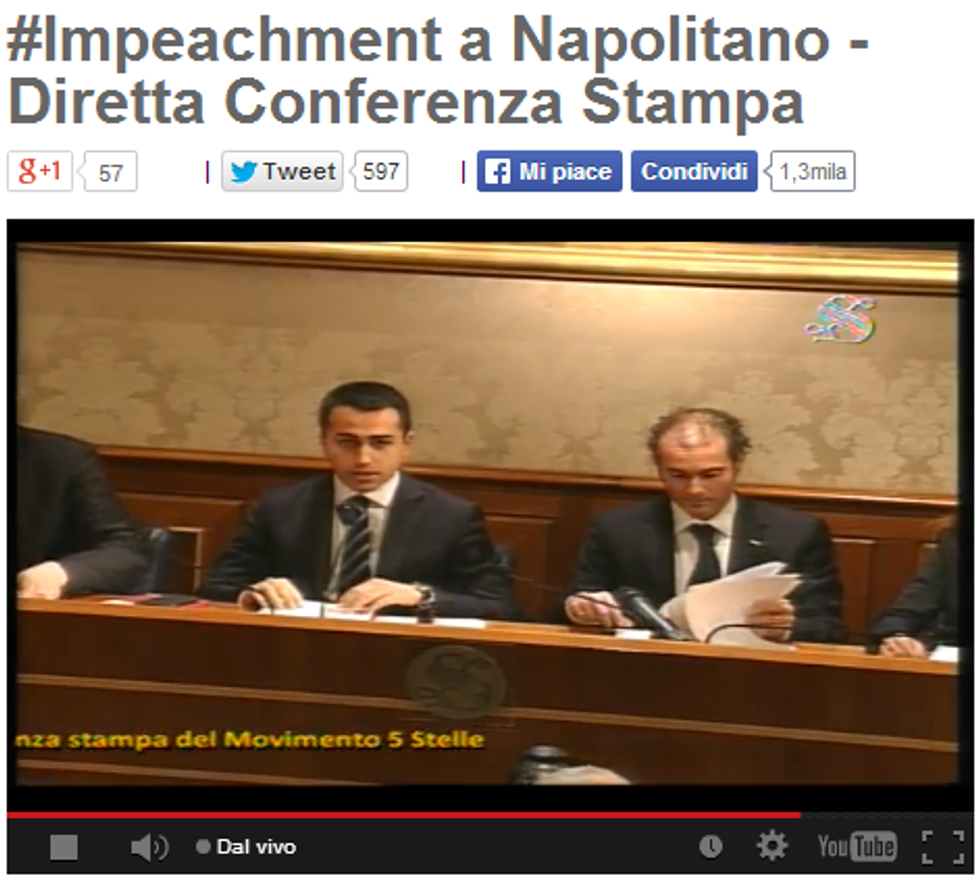 M5S, impeachment contro Napolitano. Motivi e precedenti