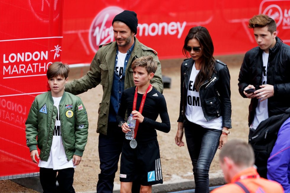 la famiglia Beckham (quasi) al completo, nella foto manca solo la piccola Harper Seven