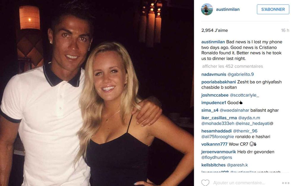 Cristiano Ronaldo trova un cellulare e invita a cena la proprietaria