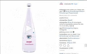 La limited edition dell'acqua Evian firmata da Chiara Ferragni