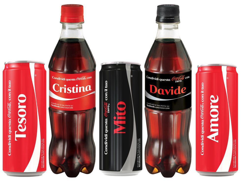 Coca-Cola, lattine personalizzate anche in Italia