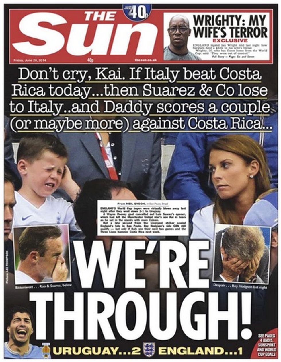 ... Il Sun pubblica il figlio di Rooney in lacrime (ma spera)