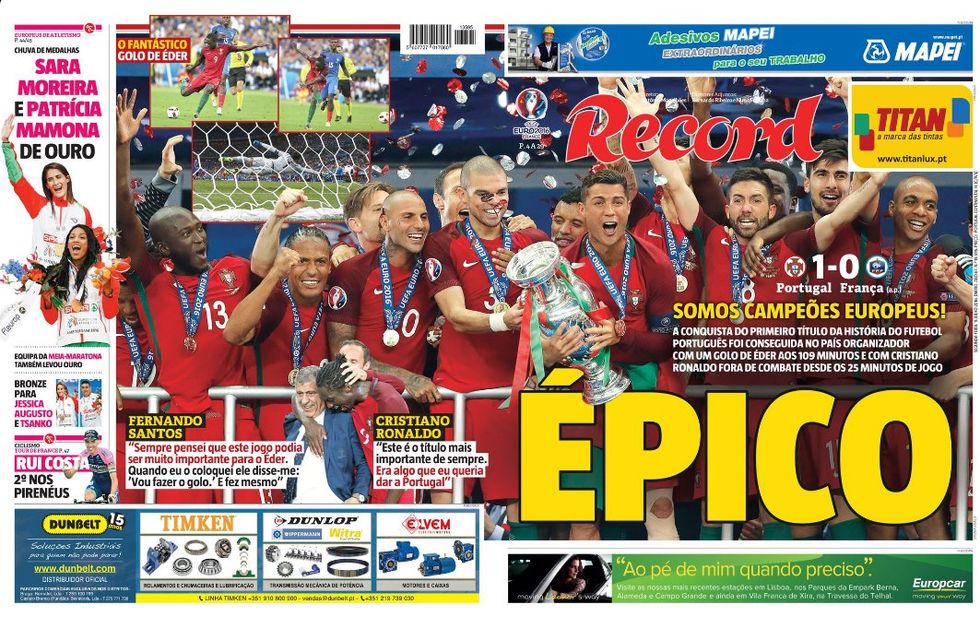 Euro 2016, il trionfo del Portogallo sui giornali del mondo