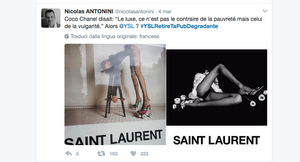 La rivolta social contro Yves Saint Laurent