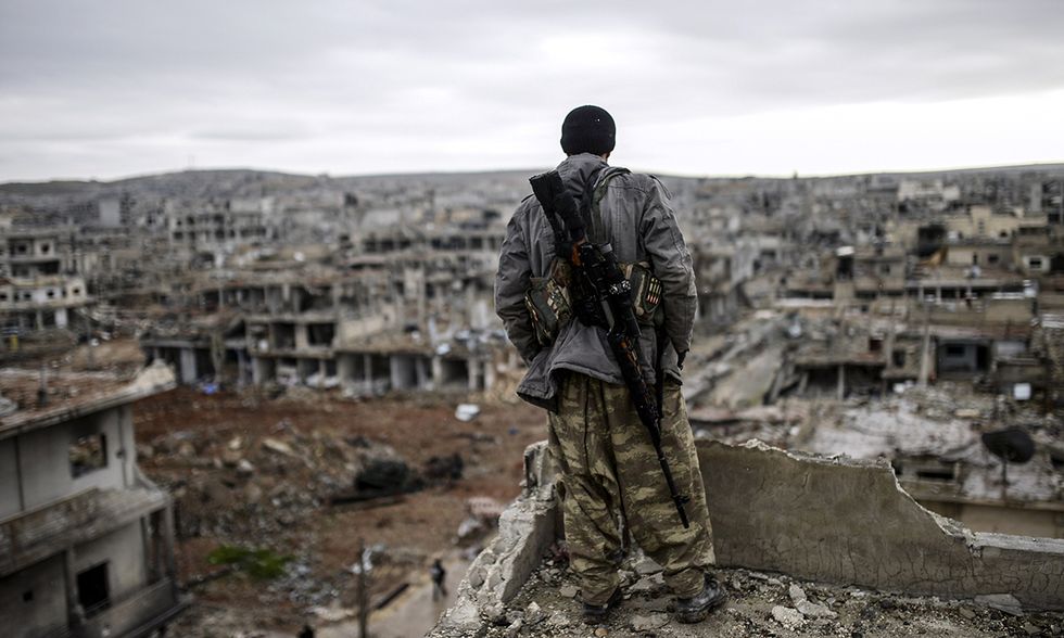 Le rovine di Kobane