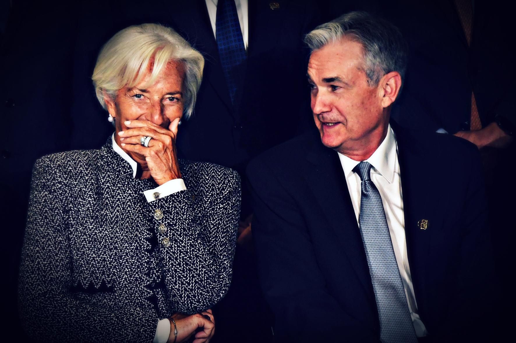 Christine Lagarde, Bce; Jerome Powell, Federal Reserve