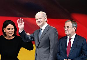 Elezioni germania Annalena Baerbock, Olaf Scholz, Armin Laschet 