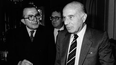Giulio Andreotti e Guido Carli