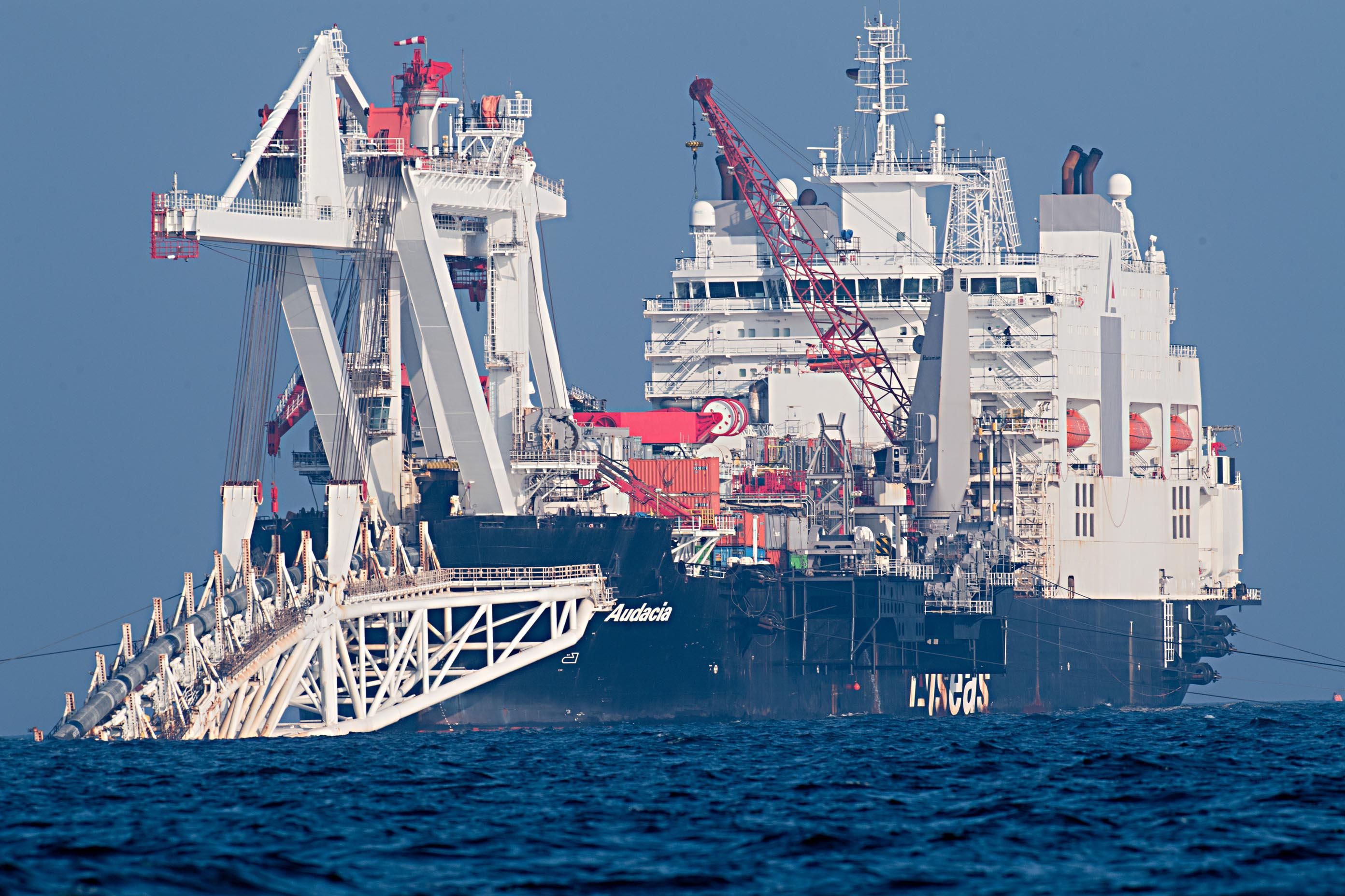 nave Audacia tubi gasdotto Nord Stream 2 Mar Baltico