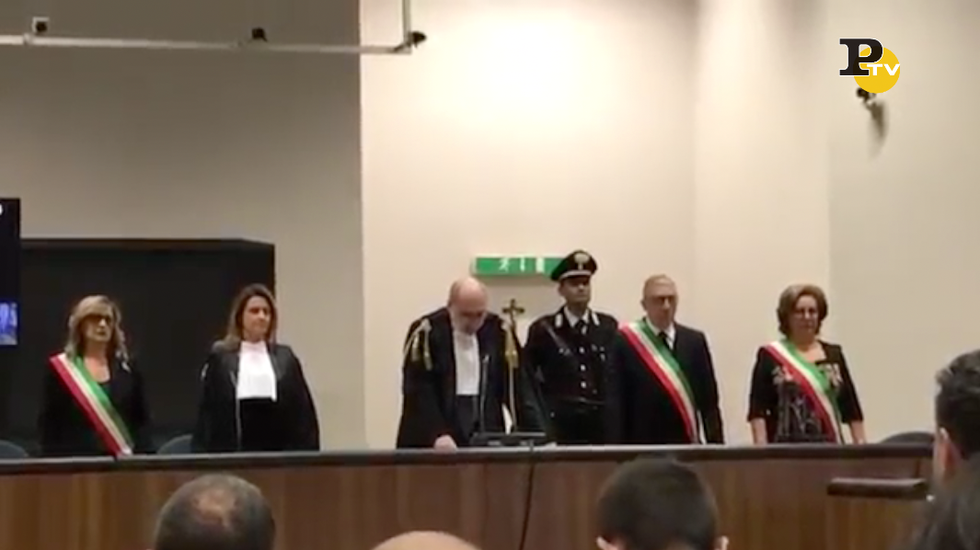 lettura sentenza processo trattativa Stato-Mafia Dell'Utri Mori condannati video