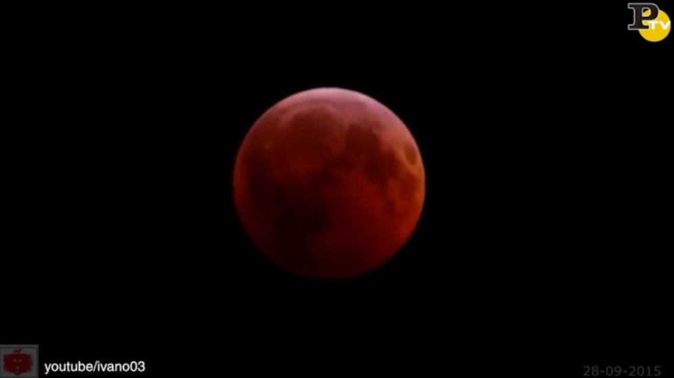 luna rossa eclisse lunare video