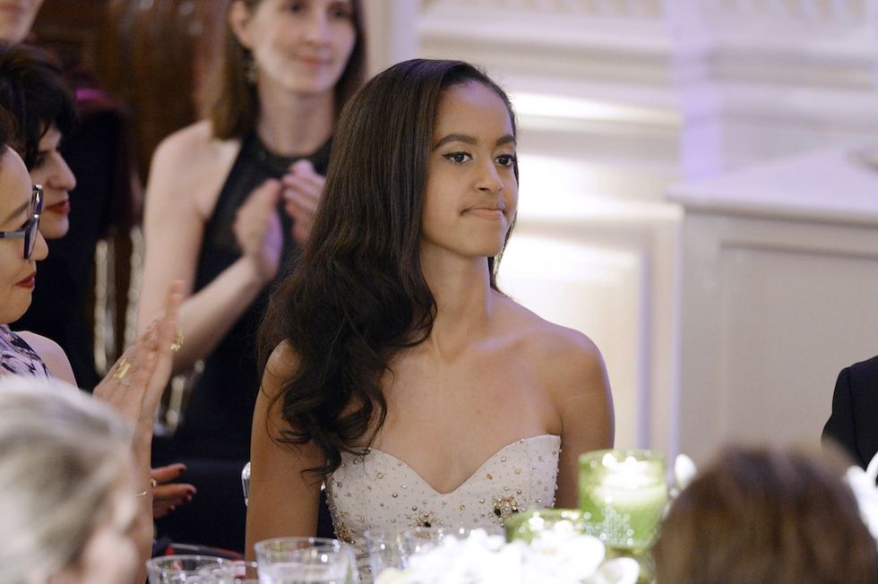 Malia Obama elegantissima durante una cena alla Casa Bianca