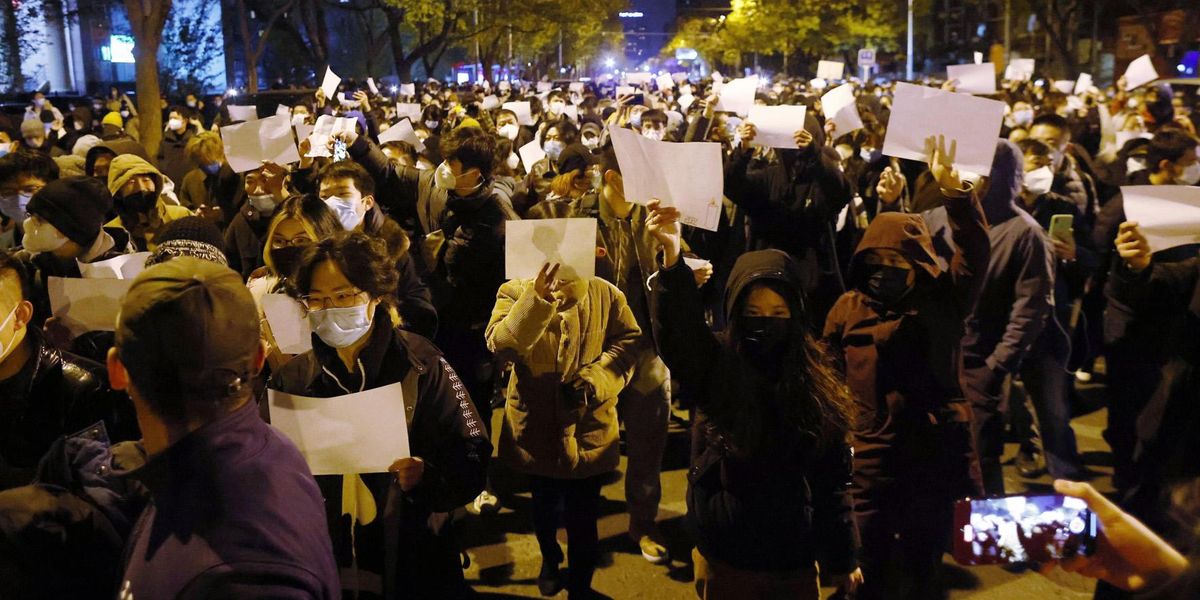 ​Manifestazione in Cina contro il controllo elettronico