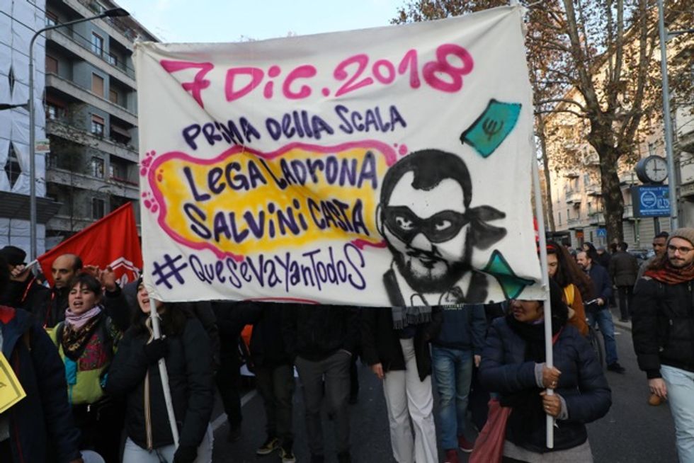 manifestazione studenti contro Salvini