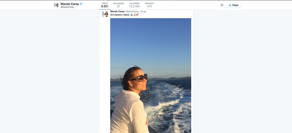 Mariah Carey, forme morbide durante le vacanze a Capri