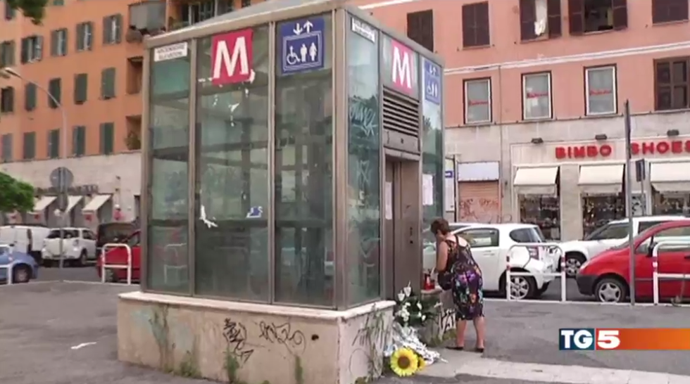 metropolitana roma bimbo morto