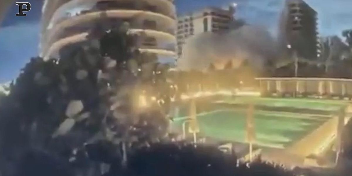 Miami, il crollo del palazzo di 12 piani | video