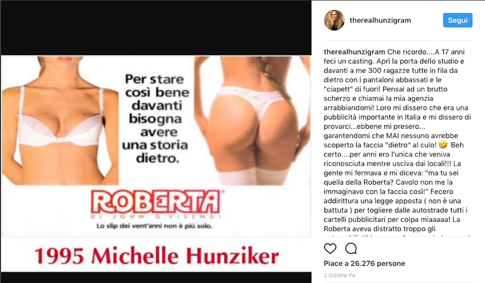 Michelle Hunziker spot Roberta