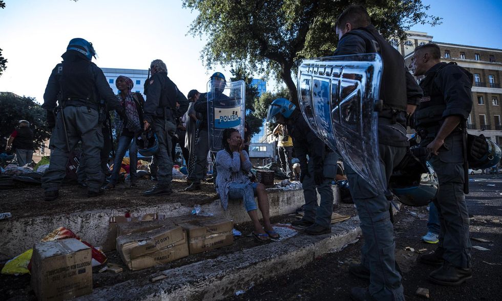 Migranti sgomberati a Roma