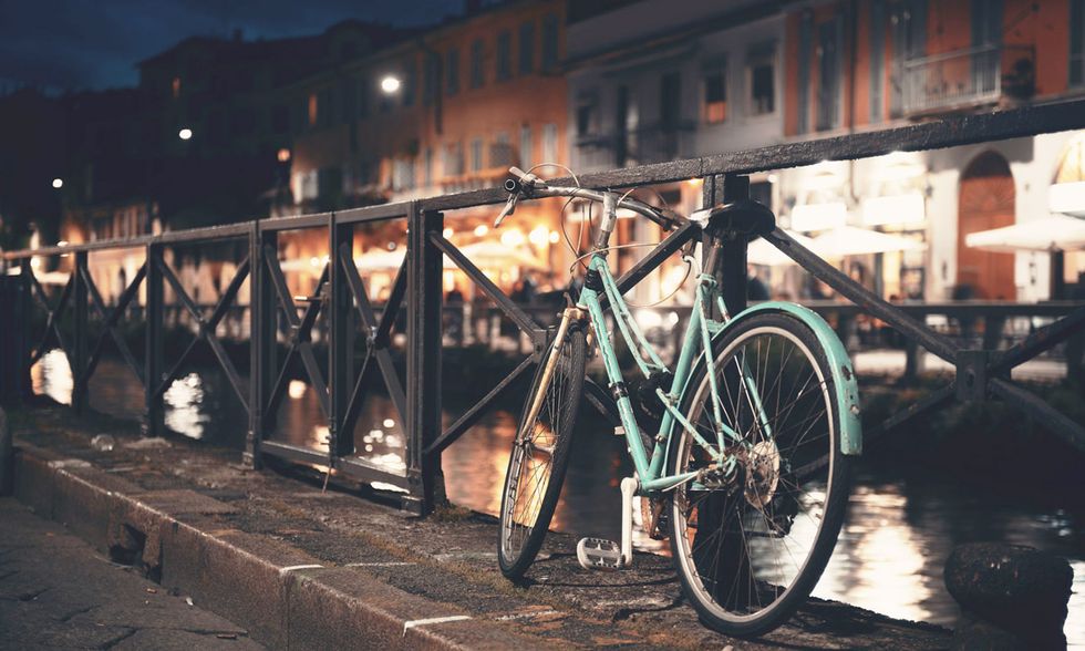 Milano, Naviglio Grande, bici