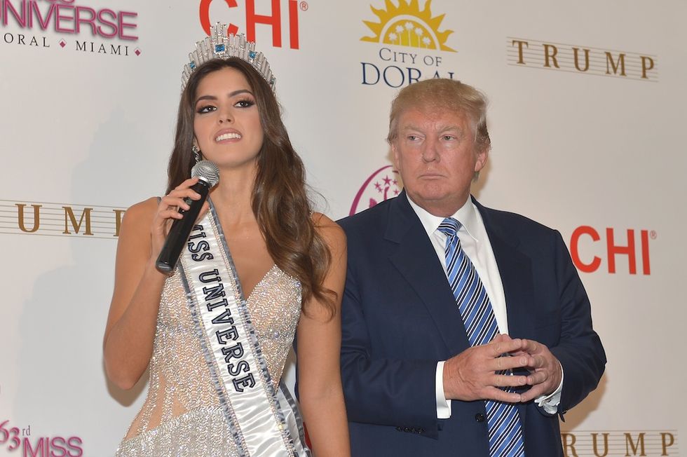 Miss Universo Paulina Vega e Donald Trump