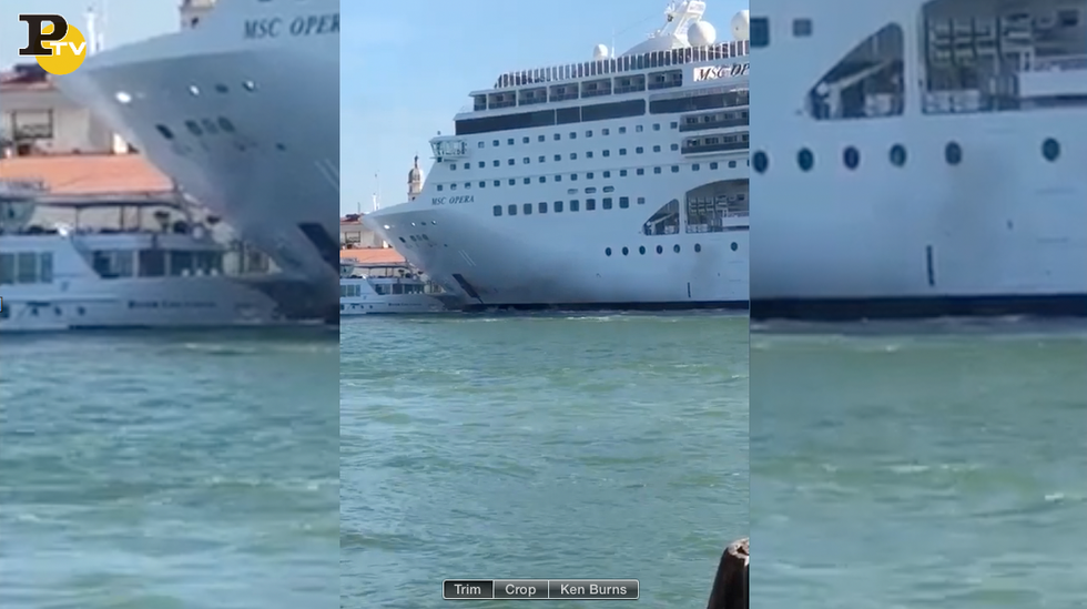 nave da crociera venezia schianto banchina battello turisti video