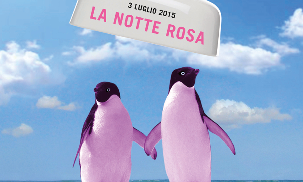 Notte Rosa 2015: la locandina dell'evento romagnolo e marchigiano