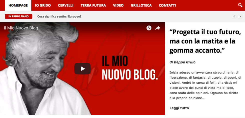 nuovo blog Beppe Grillo video